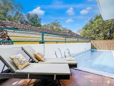 Casa Lotus | 3-BHK Villa in Goa Private Pool, Cosy Nook, Balconies | Gated Complex