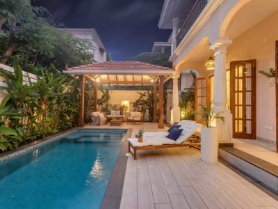PinkSky | 4-BHK Villa in Goa | Pvt. Pool, Bar & Gazebo