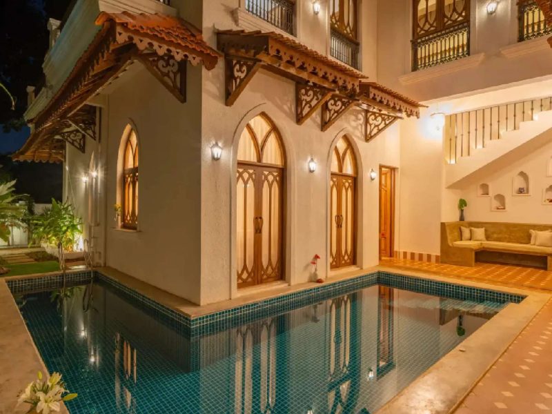 Samukha | Pet-friendly 4-BHK Villa in Goa | Pvt. Pool & Garden & Entertainment Lounge