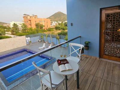 Bluebell | 2-BHK Villa in Udaipur With Private Pool, Vibrant Gardens, & Majestic Aravali Views