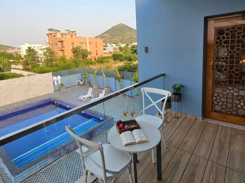 Bluebell | 2-BHK Villa in Udaipur With Private Pool, Vibrant Gardens, & Majestic Aravali Views