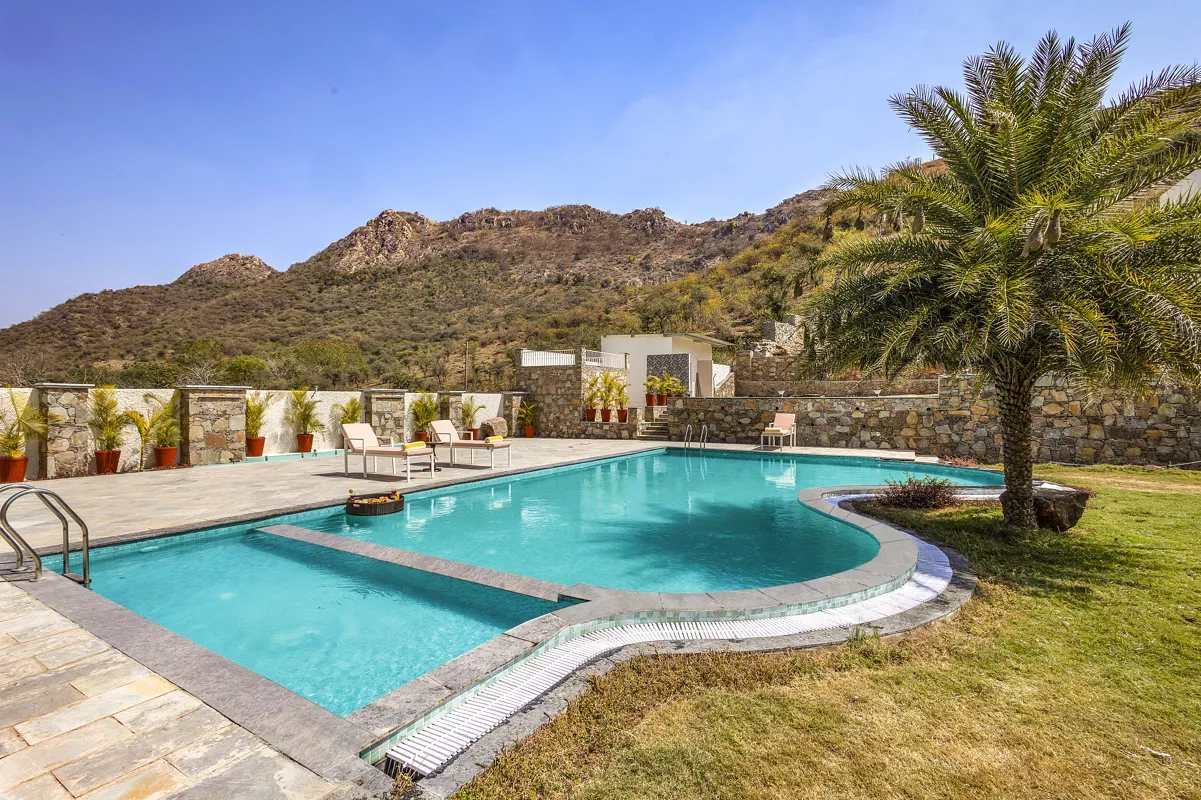 Mandovar Mountain Valley Retreat | 4 Room Pet-friendly Suite Villa In Udaipur Pvt. Estate with Shared Pool | ELV - Photo 1