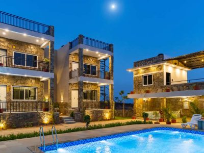The Monolith | 4 BHK Villa in Udaipur with Pvt. Pool & Garden Lounge