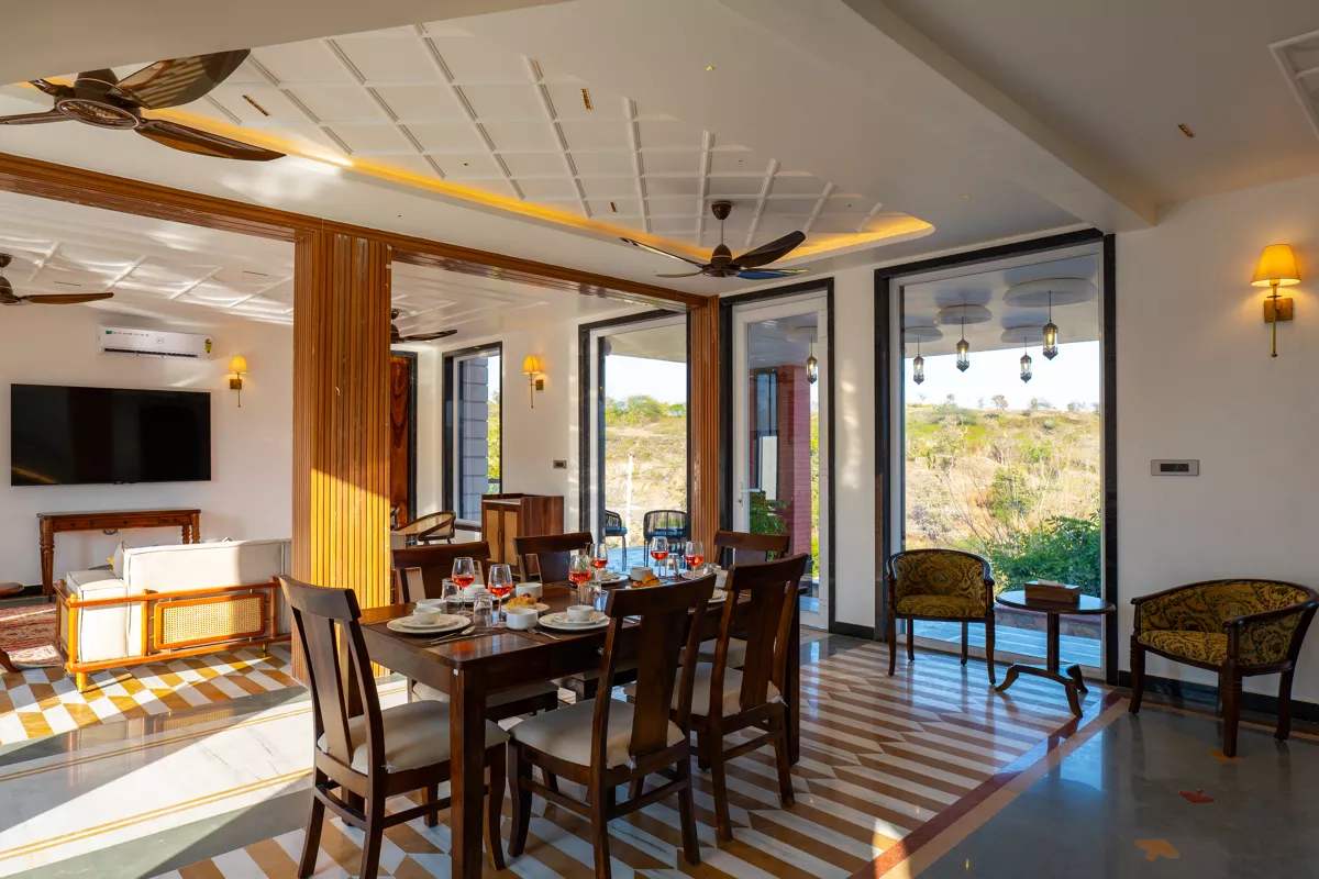 Godan Terra Cove | 6-BHK Retreat Villa in Udaipur | Pvt. Pool, Garden | Gazebo & River Views | ELV - Photo 5