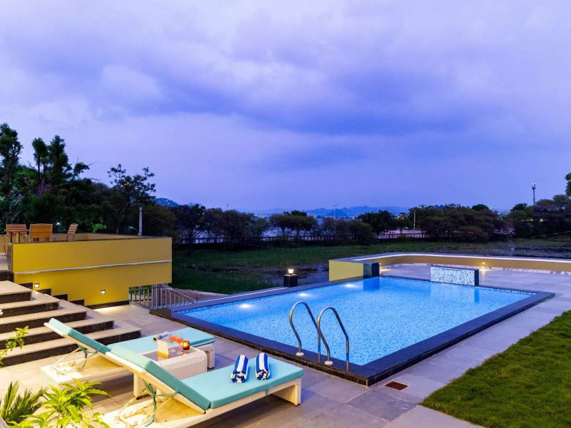Lakemount | 2-BHK Villa in Udaipur Getaway, Pvt. Pool, Open-Air Gazebo & Terrace