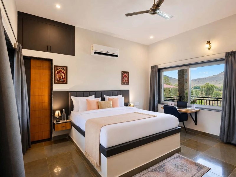 The Monolith | 4 BHK Villa in Udaipur with Pvt. Pool & Garden Lounge