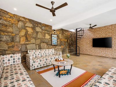 The Monolith | 4 BHK Villa in Udaipur with Pvt. Pool & Garden Lounge