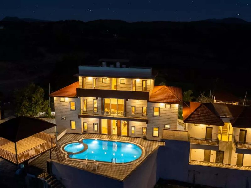 Godan Terra Estate | 10-BHK Riverside Retreat Villa in Udaipur with Pool, Garden |Mountain Views