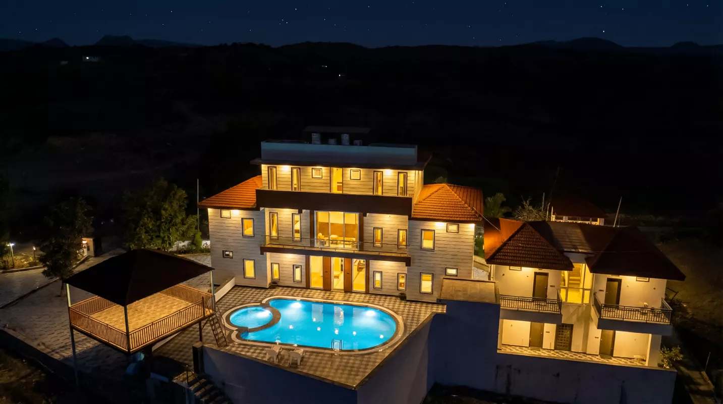 Godan Terra Estate | 10-BHK Riverside Retreat Villa in Udaipur with Pool, Garden | Mountain Views | ELV - Photo 1