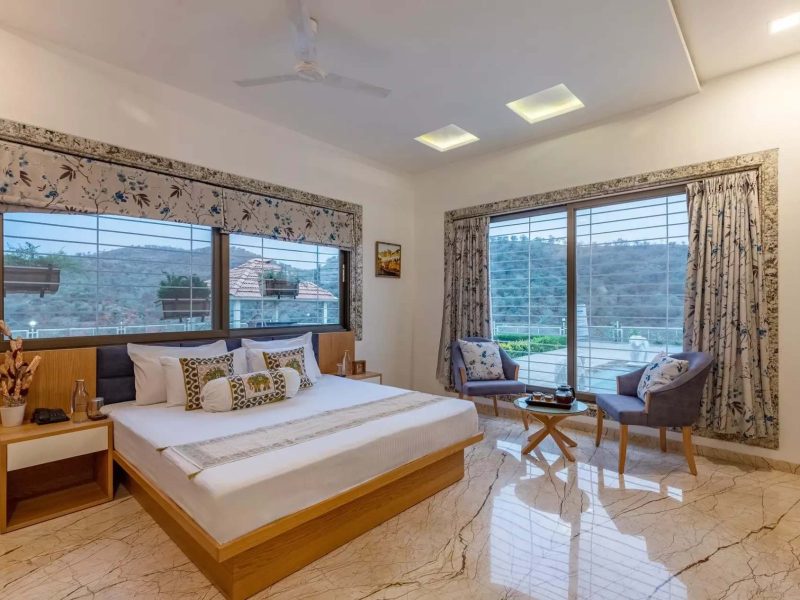 Shourya Celesta | Charming Hilltop 3-BHK Villa in Udaipur | Private Pool, Garden & Terrace