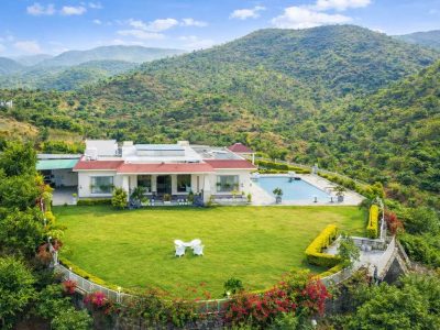 Shourya Celesta | Charming Hilltop 3-BHK Villa in Udaipur | Private Pool, Garden & Terrace