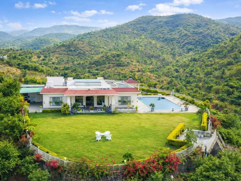 Shourya Celesta | Charming Hilltop 3-BHK Villa in Udaipur | Private Pool, Garden & Terrace
